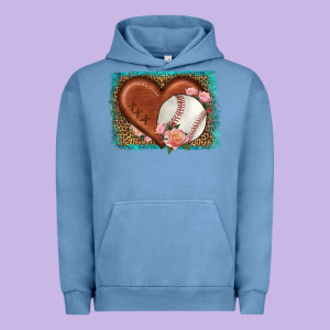 Western Leopard Baseball Heart Urban Hoodie Designed By Hra Design Shop