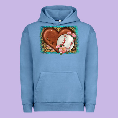 Western Leopard Baseball Heart Urban Hoodie Designed By Hra Design Shop