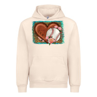 Sandshell western leopard baseball heart Urban Hoodie - HRA Design Shop