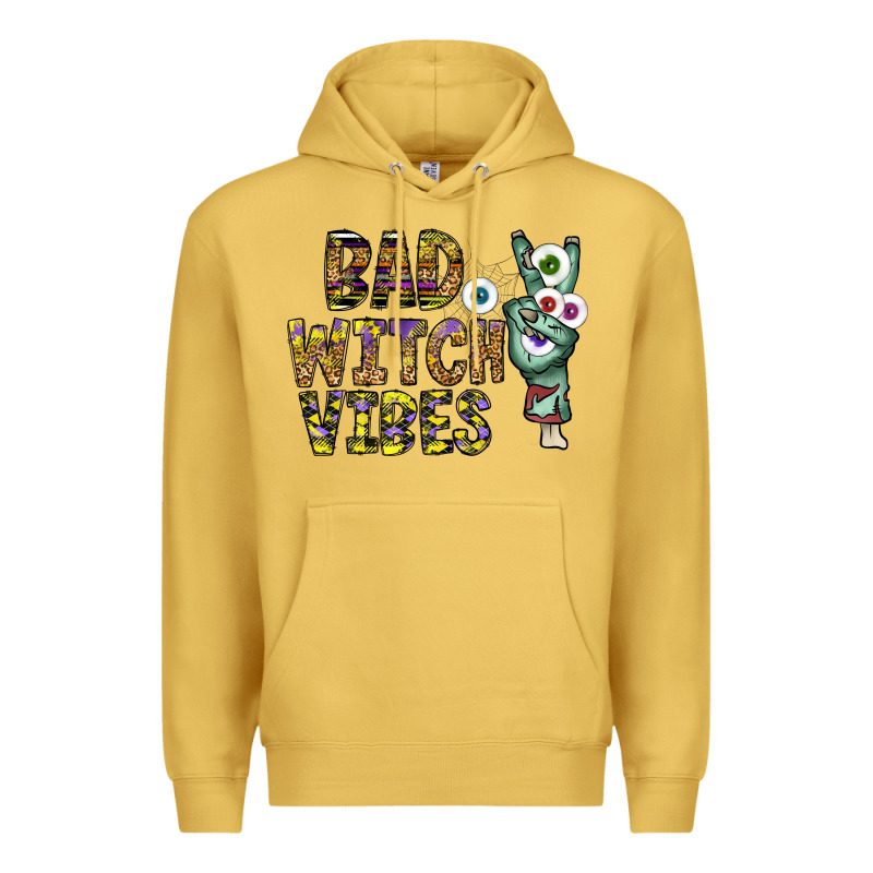 Bad Witch Vibes Premium Hoodie by CowhideDigitalArt | Teevron