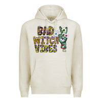 Oatmeal Heather bad witch vibes Premium Hoodie - CowhideDigitalArt