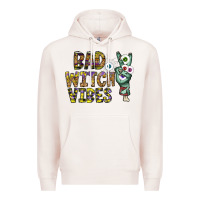 Pale Pink bad witch vibes Premium Hoodie - CowhideDigitalArt