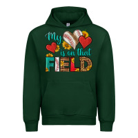 Forest Green my heart is on that field baseball Urban Hoodie - HRA Design Shop
