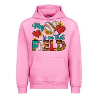 Fuchsia Pink my heart is on that field baseball Urban Hoodie - HRA Design Shop