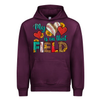 Mauve Wine my heart is on that field baseball Urban Hoodie - HRA Design Shop