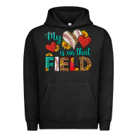 Pigment Black my heart is on that field baseball Urban Hoodie - HRA Design Shop