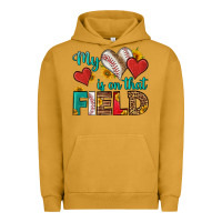 Pigment Peanut Butter my heart is on that field baseball Urban Hoodie - HRA Design Shop