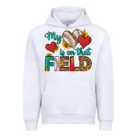 White my heart is on that field baseball Urban Hoodie - HRA Design Shop