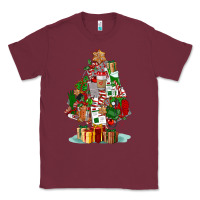 Burgundy nurse christmas tree Classic Tee - FaDigitalArtStudio