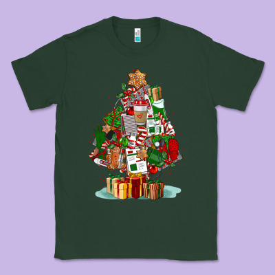Nurse Christmas Tree Classic Tee Designed By Fadigitalartstudio