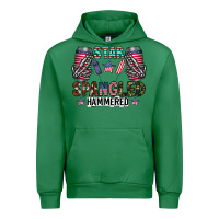 Emerald star spangled hammered Urban Hoodie - CowhideDigitalArt