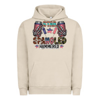 Pigment French Oak star spangled hammered Urban Hoodie - CowhideDigitalArt
