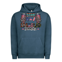 Pigment Midnight Navy star spangled hammered Urban Hoodie - CowhideDigitalArt