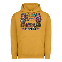 Pigment Peanut Butter star spangled hammered Urban Hoodie - CowhideDigitalArt