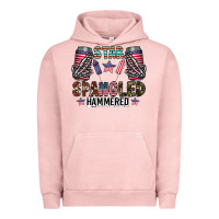 Pigment Salmon star spangled hammered Urban Hoodie - CowhideDigitalArt