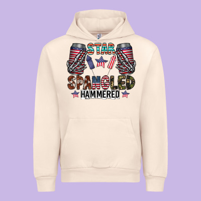 Star Spangled Hammered Urban Hoodie Designed By Cowhidedigitalart