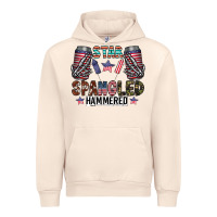 Sandshell star spangled hammered Urban Hoodie - CowhideDigitalArt