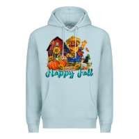 Blue Mist happy fall scarecrow Premium Hoodie - FaDigitalArtStudio