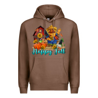 Chestnut happy fall scarecrow Premium Hoodie - FaDigitalArtStudio