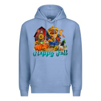 Colony Blue happy fall scarecrow Premium Hoodie - FaDigitalArtStudio