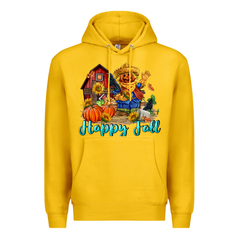 Happy Fall Scarecrow Premium Hoodie by FaDigitalArtStudio | Teevron