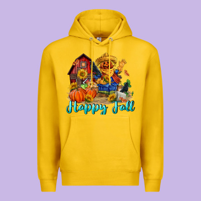 Happy Fall Scarecrow Premium Hoodie Designed By Fadigitalartstudio