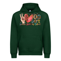 Forest Green peace love 100 days of school Urban Hoodie - RacoonDesign
