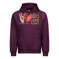 Mauve Wine peace love 100 days of school Urban Hoodie - RacoonDesign