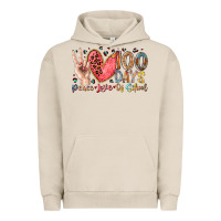 Pigment French Oak peace love 100 days of school Urban Hoodie - RacoonDesign