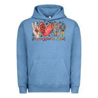 Pigment Pebble Blue peace love 100 days of school Urban Hoodie - RacoonDesign