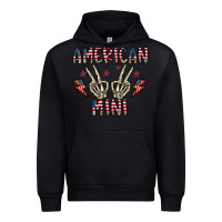 Black american mini Urban Hoodie - CowhideDigitalArt