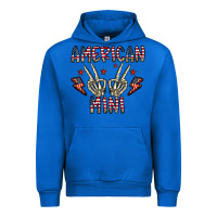 Cobalt american mini Urban Hoodie - CowhideDigitalArt
