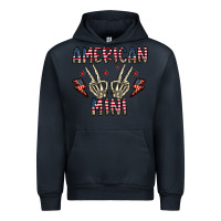 Navy american mini Urban Hoodie - CowhideDigitalArt