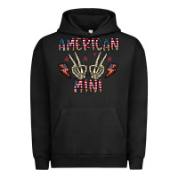 Pigment Black american mini Urban Hoodie - CowhideDigitalArt