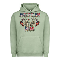 Pigment Oil Green american mini Urban Hoodie - CowhideDigitalArt