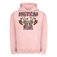 Pigment Salmon american mini Urban Hoodie - CowhideDigitalArt