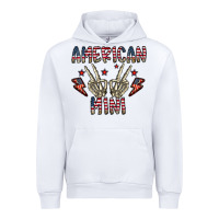 White american mini Urban Hoodie - CowhideDigitalArt