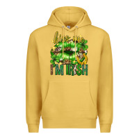 Antique Gold Kiss me im irish st.patricks day lips st.patricks Premium Hoodie - Neo Western
