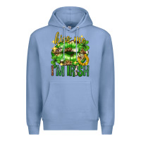 Colony Blue Kiss me im irish st.patricks day lips st.patricks Premium Hoodie - Neo Western