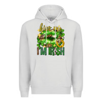 Dove Grey Kiss me im irish st.patricks day lips st.patricks Premium Hoodie - Neo Western