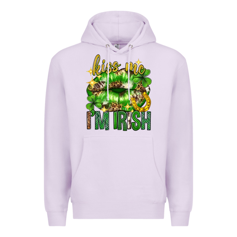 Kiss Me Im Irish St.patricks Day Lips St.patricks Premium Hoodie by Neo Western | Teevron