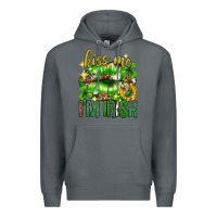 Rock Kiss me im irish st.patricks day lips st.patricks Premium Hoodie - Neo Western