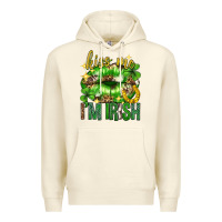 Sandshell Kiss me im irish st.patricks day lips st.patricks Premium Hoodie - Neo Western