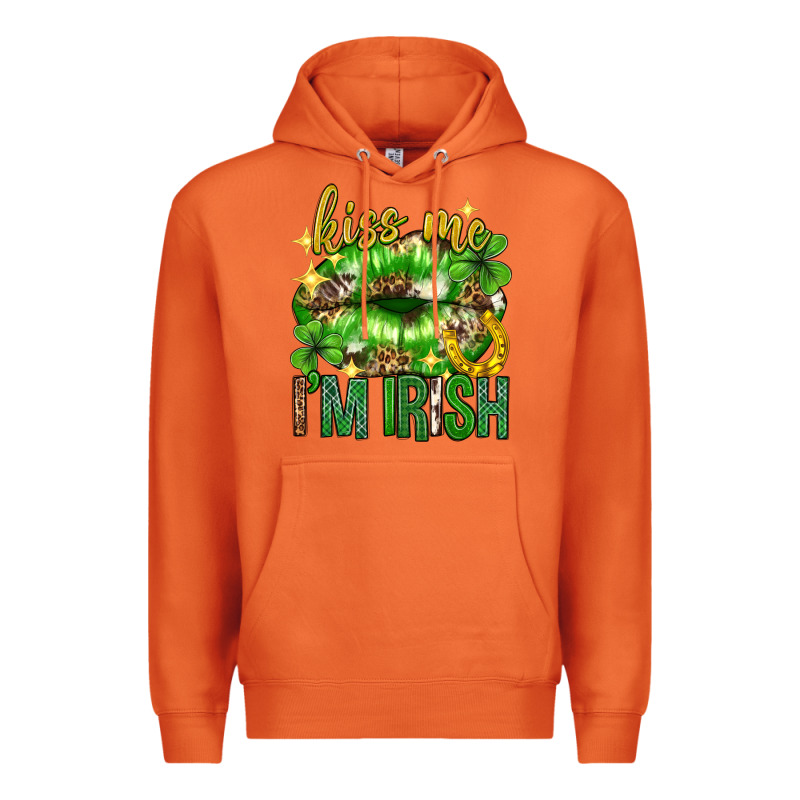 Kiss Me Im Irish St.patricks Day Lips St.patricks Premium Hoodie by Neo Western | Teevron