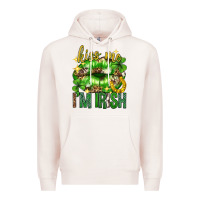 Pale Pink Kiss me im irish st.patricks day lips st.patricks Premium Hoodie - Neo Western