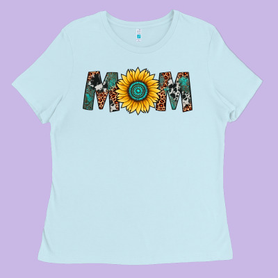 Sunflower Mom Ladies Tee Designed By Artiststas