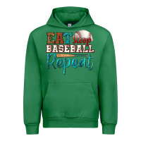 Emerald eat sleep baseball repeat Urban Hoodie - HRA Design Shop