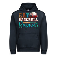Navy eat sleep baseball repeat Urban Hoodie - HRA Design Shop