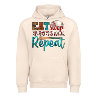 Sandshell eat sleep baseball repeat Urban Hoodie - HRA Design Shop