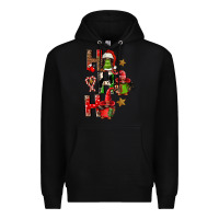 Black ho ho ho afro gnomes Premium Hoodie - FaDigitalArtStudio